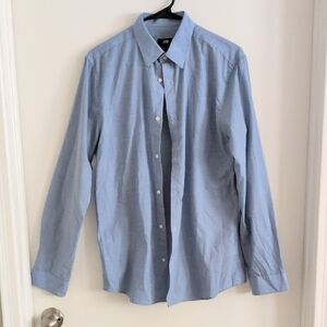 H&M Men's Sky Blue Casual Shirt